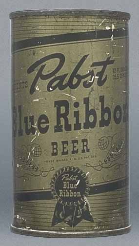 Pabst Blue Ribbon Beer Flat Top Can