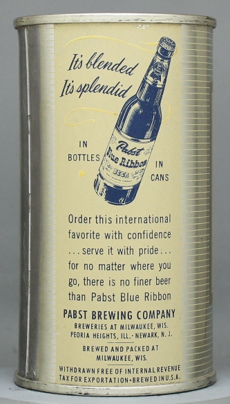 Pabst Blue Ribbon Beer Flat Top Can
