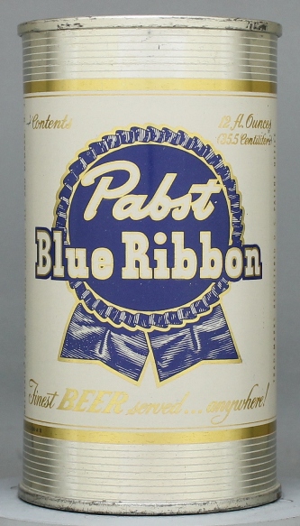 Pabst Blue Ribbon Beer Flat Top Can