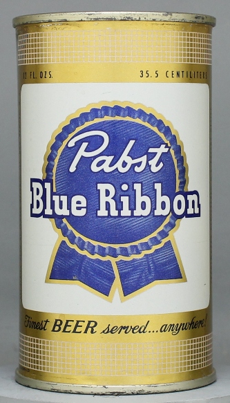 Pabst Blue Ribbon Beer Flat Top Can