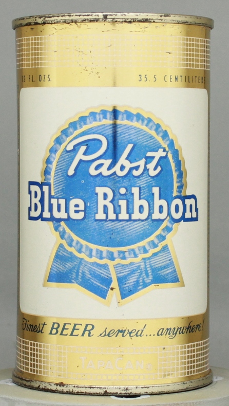 Pabst Blue Ribbon Beer Flat Top Can
