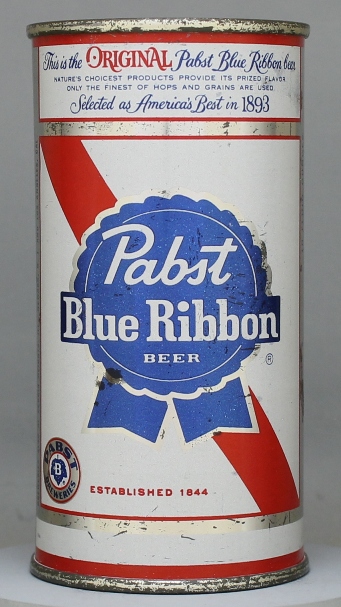 Pabst Blue Ribbon Beer Flat Top Can