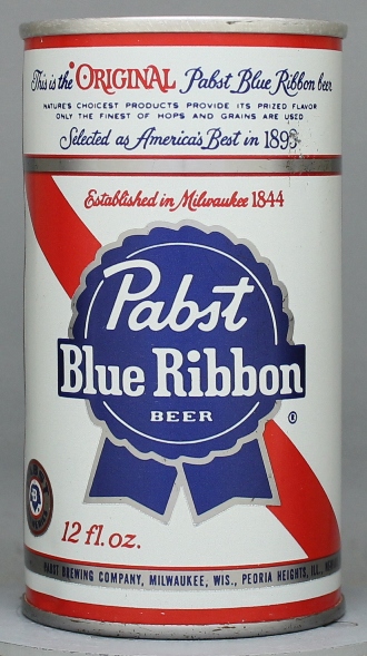 Pabst Blue Ribbon Beer Flat Top Can