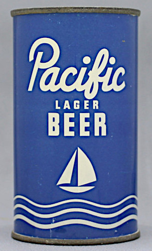 Pacific Lager Beer Flat Top Can