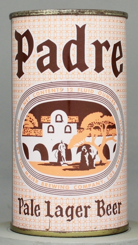 Padre Pale Lager Beer Flat Top Can