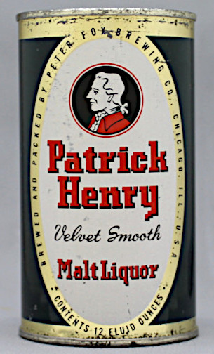 Patrick Henry Velvet Malt Liquor Flat Top Can