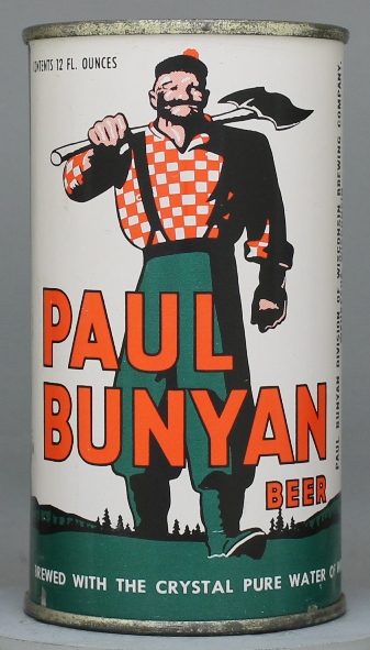 Paul Bunyan Beer Flat Top Can