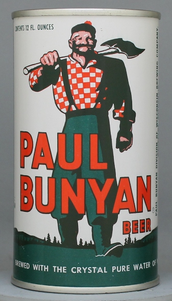 Paul Bunyan Beer Flat Top Can