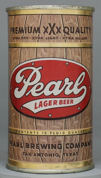 Pearl Lager Beer Flat Top Can