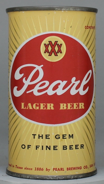 Pearl Lager Beer Flat Top Can