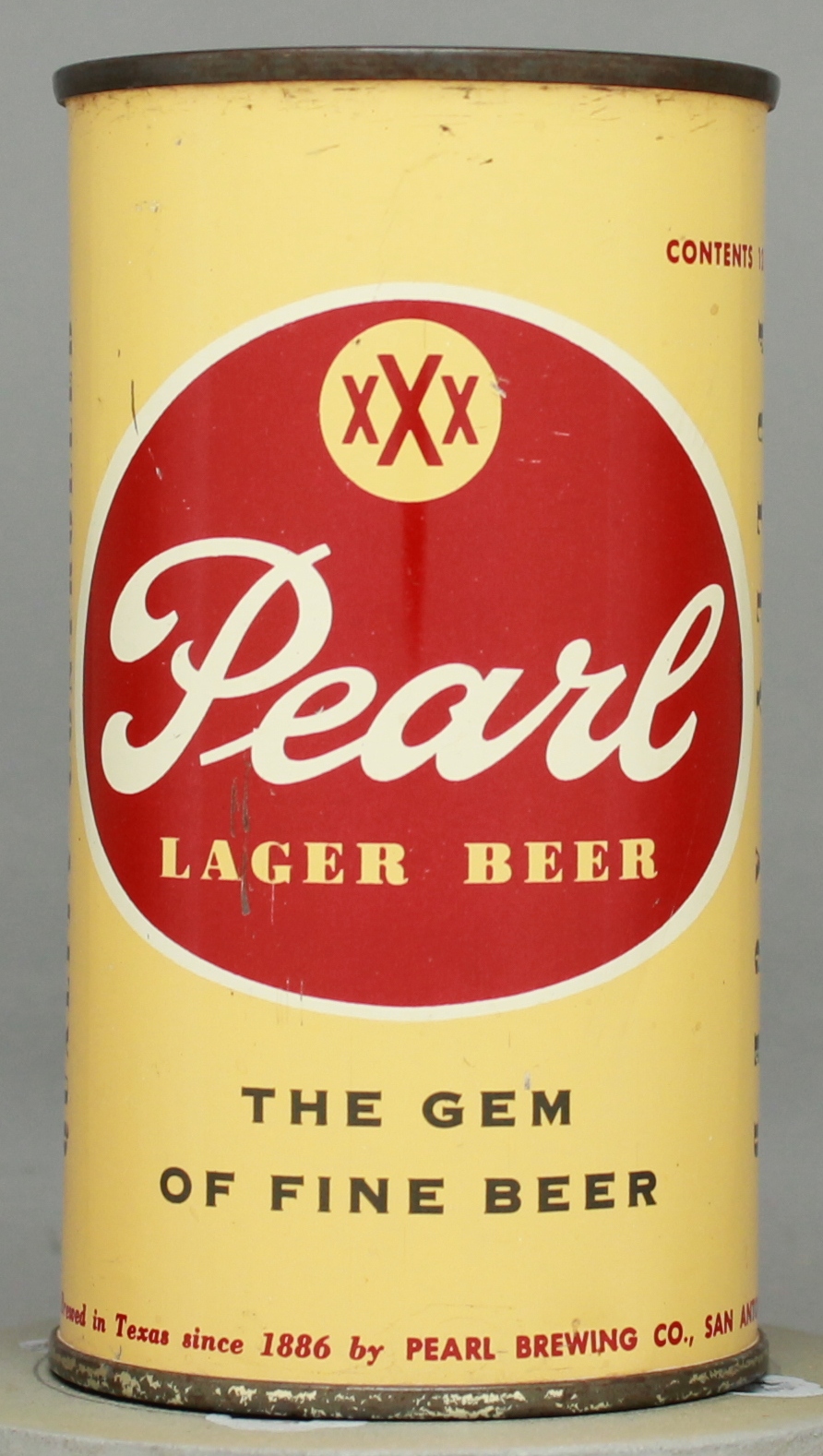 Pearl Lager Beer Flat Top Can