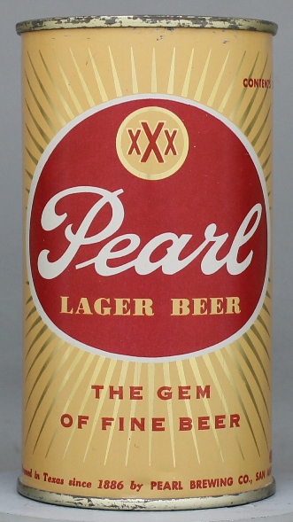 Pearl Lager Beer Flat Top Can