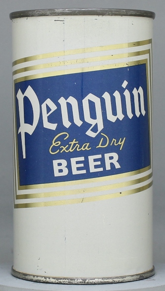 Penguin Extra Dry Beer Flat Top Can