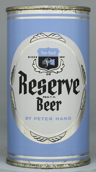 Peter Hand Reserve Beer Flat Top Can