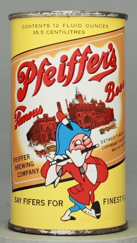 Pfeiffer Famous Beer Flat Top Can