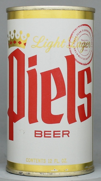 Piels Light Lager Beer Flat Top Can