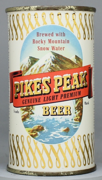 Pikes Peak Genuine Light Beer Flat Top Can