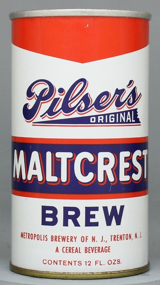 Pilser's Original Maltcrest Near Beer Flat Top Can