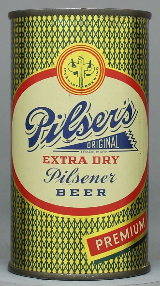 Pilser's Extra Dry Pilsener Beer Flat Top Can