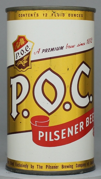 P.o.c. Pilsener Beer Flat Top Can