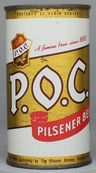 P.o.c. Pilsener Beer Flat Top Can