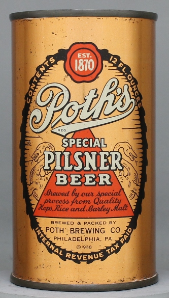 Poth's Special Pilsner Beer Flat Top Can
