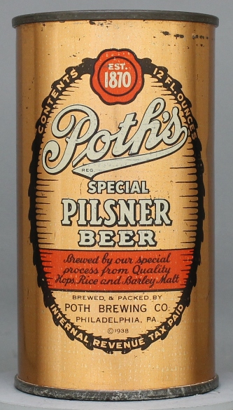 Poth's Special Pilsner Beer Flat Top Can