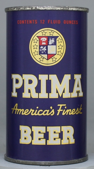Prima America's Finest Beer Flat Top Can