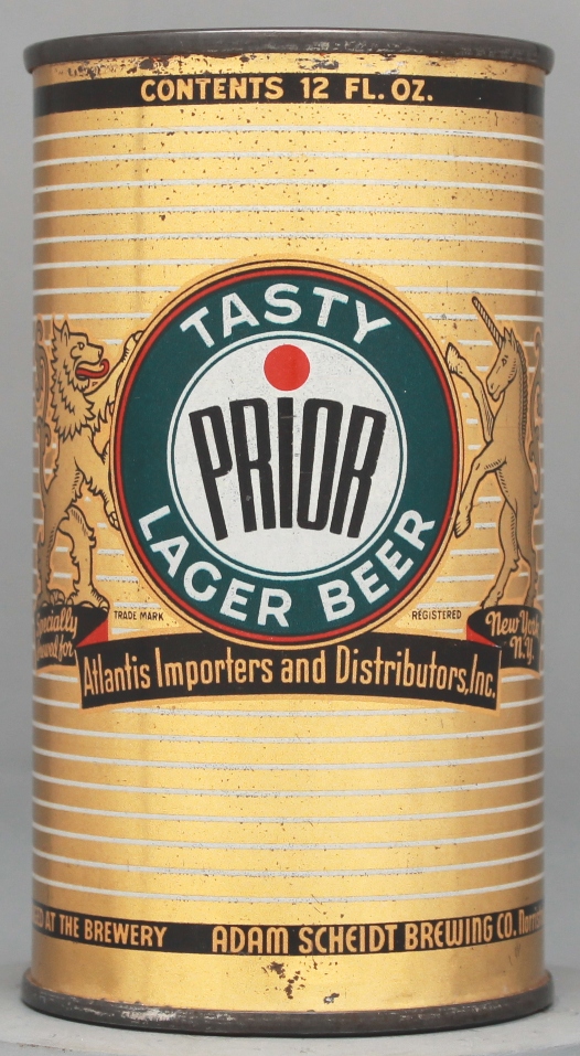 Prior Tasty Lager Beer Flat Top Can