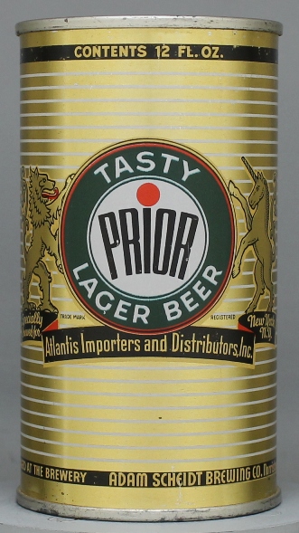 Prior Tasty Lager Beer Flat Top Can