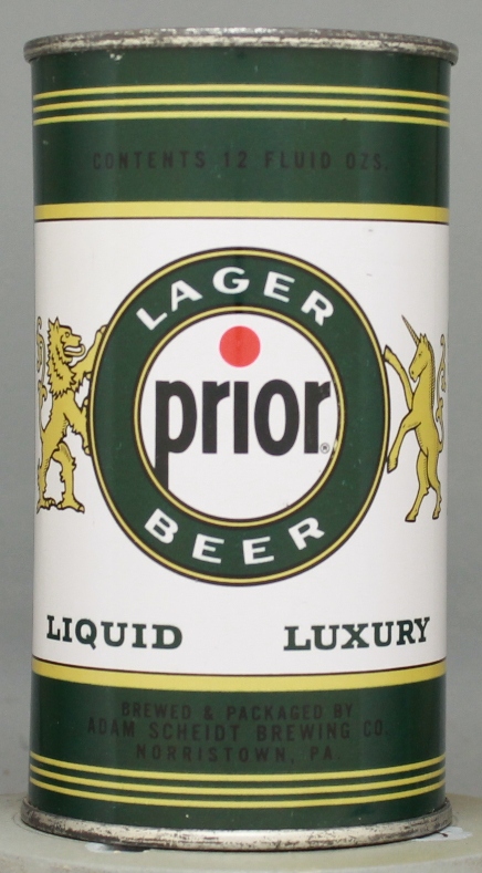 Prior Lager Beer Flat Top Can