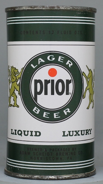 Prior Lager Beer Flat Top Can