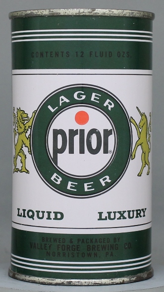 Prior Lager Beer Flat Top Can