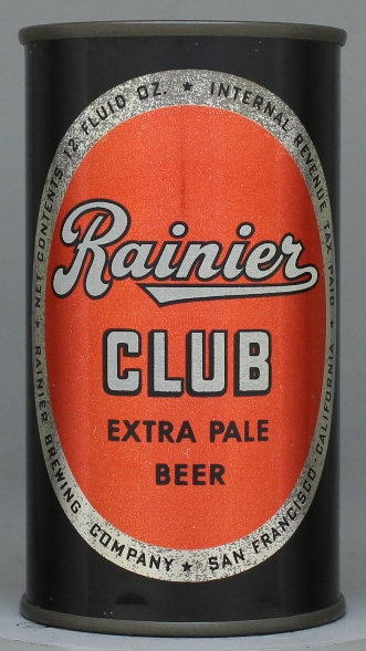 Rainier Club Extra Pale Beer Flat Top Can
