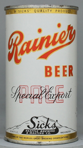 Rainier Special Export Pale Beer Flat Top Can