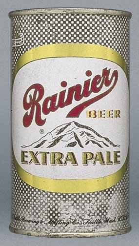 Rainier Extra Pale Beer Flat Top Can