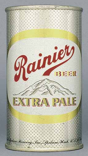 Rainier Extra Pale Beer Flat Top Can