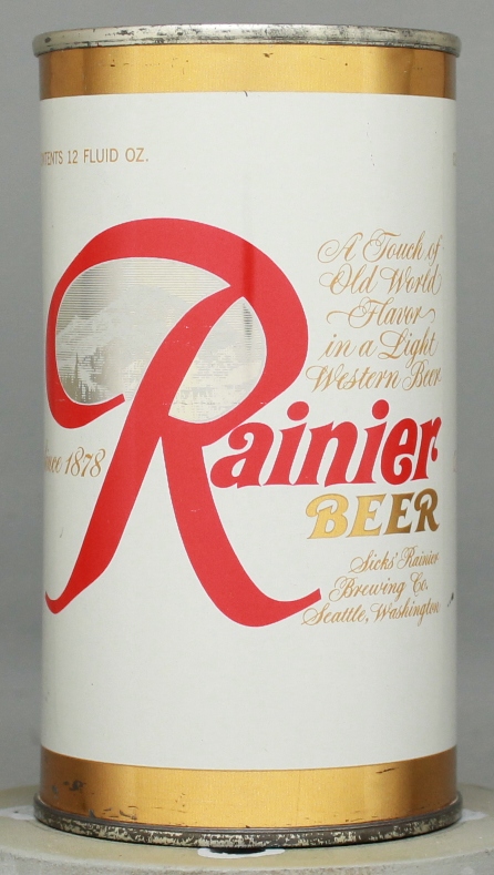 Rainier Beer Flat Top Can