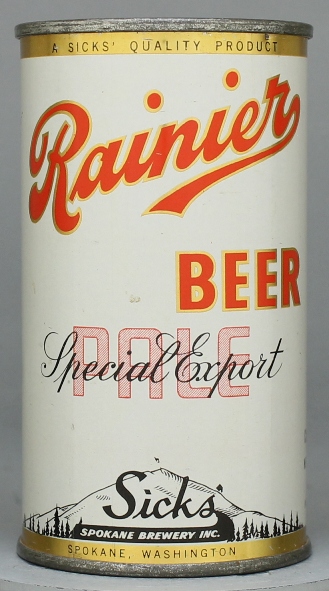 Rainier Special Export Pale Beer Flat Top Can