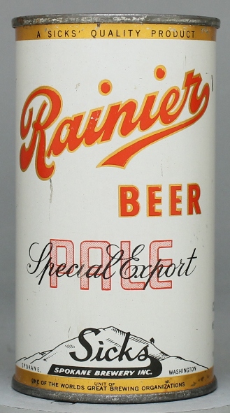 Rainier Special Export Pale Beer Flat Top Can