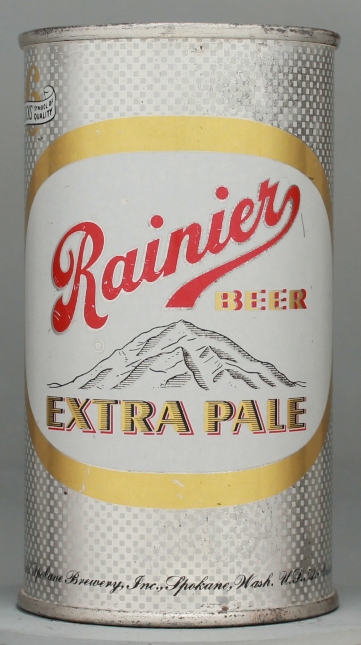 Rainier Extra Pale Beer Flat Top Can