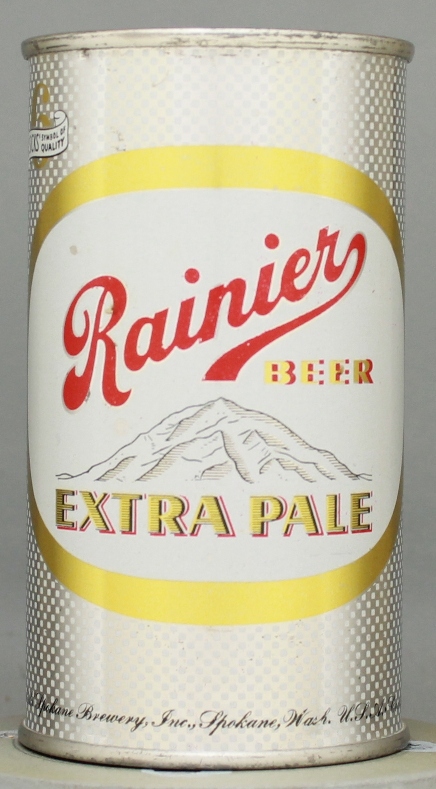 Rainier Extra Pale Beer Flat Top Can