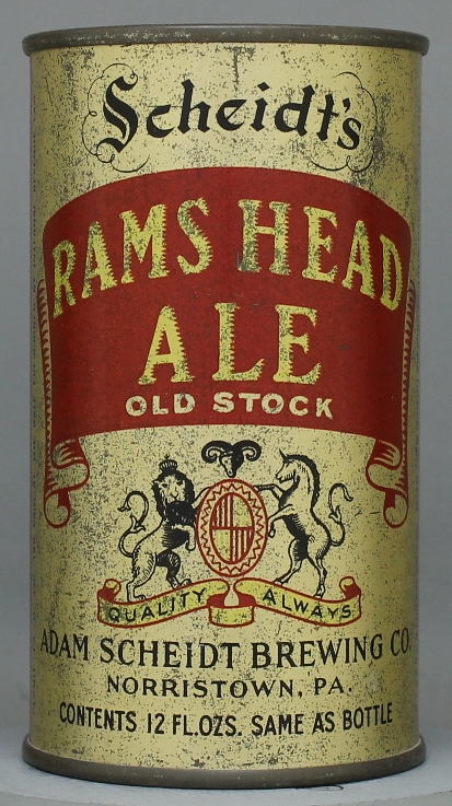 Rams Head (scheidt's) Ale Flat Top Can