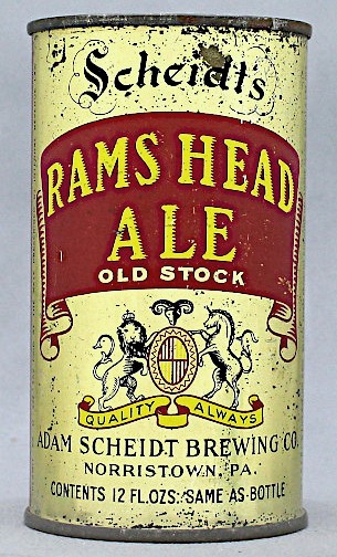 Rams Head (Scheidt's) Ale Flat Top Can