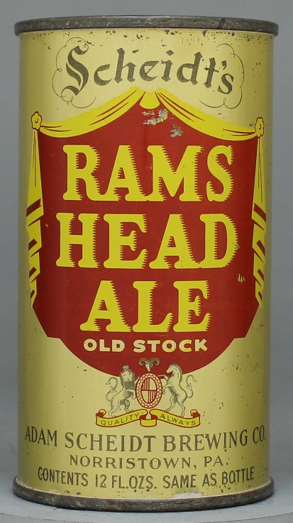 Rams Head (scheidt's) Ale Flat Top Can