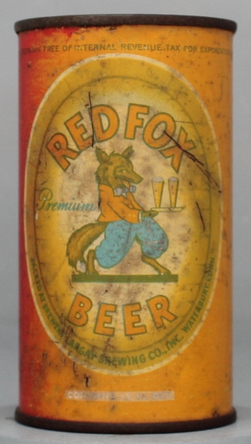 Red Fox Premium Beer Flat Top Can