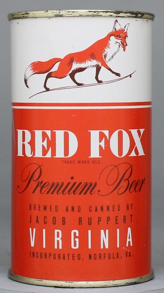 Red Fox Premium Beer Flat Top Can