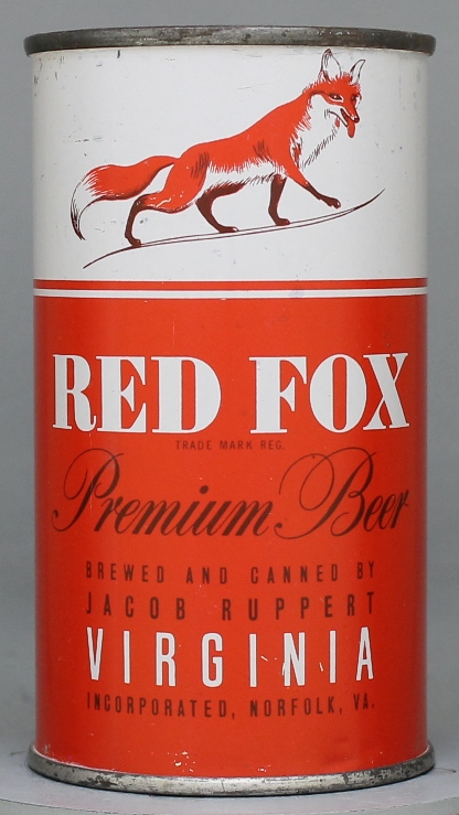 Red Fox Premium Beer Flat Top Can