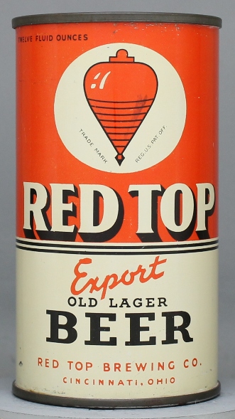 Red Top Export Beer Flat Top Can