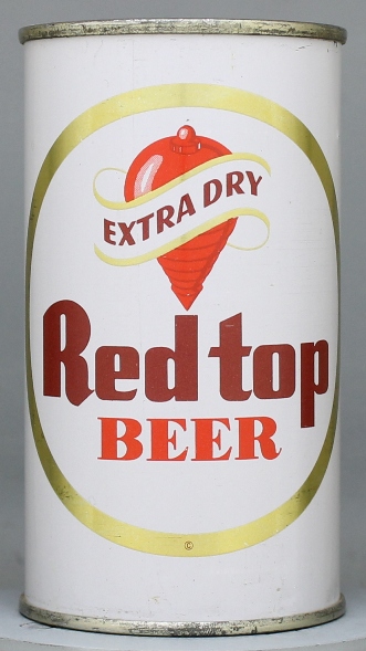 Red Top Extra Dry Beer Flat Top Can